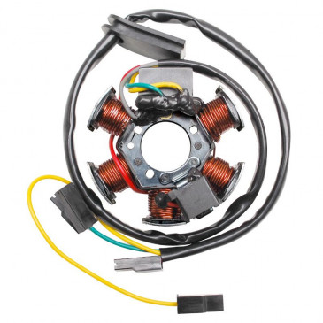 IGNITION STATOR FOR 50CC MOTORBIKE MINARELLI 50 AM6 (DUCATI 60W, 6 POLES, WITHOUT PLATE) -SELECTION P2R-