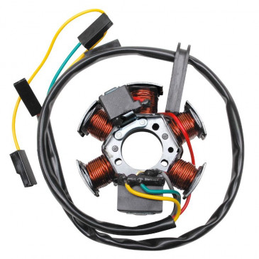 IGNITION STATOR FOR 50CC MOTORBIKE DERBI 50 SENDA, GPR/GILERA 50 SMT, RCR (80W WITH SENSOR) (WITHOUT PLATE) -SELECTION P2R- 3700948062982