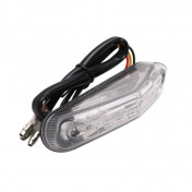 FEU ARRIERE 50 A BOITE/MOTO TRIANGLE TRANSPARENT A LEDS AVEC ECLAIRAGE DE PLAQUE (9 LEDS) (Lg830xL37xH20mm) (HOMOLOGUE CE) -REPLAY- 3700948035351
