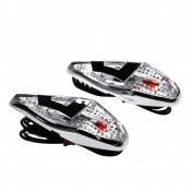 ECLAIRAGE DECO REPLAY GOUTTE D'EAU WING TRANSPARENT/CHROME AMPOULE ORANGE (L 62mm / H 23mm / L 18mm) (PAIRE) ** 3700948034040