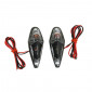 DECORATIVE LIGHTNING REPLAY "WATER DROP" WING TRANSPARENT/BLACK - WITH ORANGE BULB (L 62mm / H 23mm / W 18mm)(PAIR) **