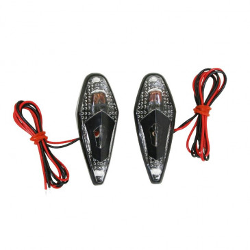 ECLAIRAGE DECO REPLAY GOUTTE D'EAU WING TRANSPARENT/NOIR AMPOULE ORANGE (L 62mm / H 23mm / L 18mm) (PAIRE) ** 3700948034057