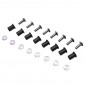FAIRING KIT FASTENER REPLAY ALUMINIUM - OVAL HEAD SCREW M5X16 SILVER + PLASTIC WASHERS + RUBBER CAP (x8) 3700948040768