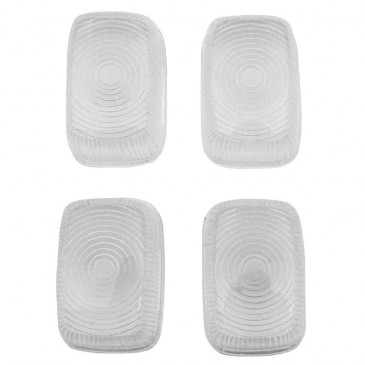 LENS FOR FLASHER FOR SCOOT MBK 50 STUNT 2000>2003/YAMAHA 50 SLIDER 2000>2003 FRONT+REAR - TRANSPARENT (x4) -REPLAY 3700948031100