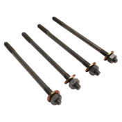 GOUJON DE CYLINDRE SCOOT ADAPTABLE MBK 50 BOOSTER, STUNT/YAMAHA 50 BWS, SLIDER (JEU DE 4 AVEC ECROUS ET RONDELLES) (M6 x 106mm) 3700948068076