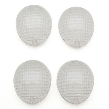 CABOCHON CLIGNOTANT SCOOT ADAPTABLE PEUGEOT 50 LUDIX, TKR FURIOUS, XP6 AV+AR TRANSPARENT (x4) -REPLAY- 3700948031155