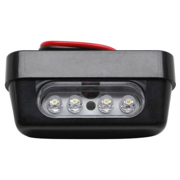 LICENSE PLATE LIGHT REPLAY WITH LEDS (RECTANGLE BLACK) -CEE APPROVED-