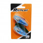 DECORATIVE LIGHTNING REPLAY "WATER DROP" WING TRANSPARENT/BLUE - WITH ORANGE BULB(L 62mm / H 23mm / W 18mm) (PAIR) ** 3700948034026