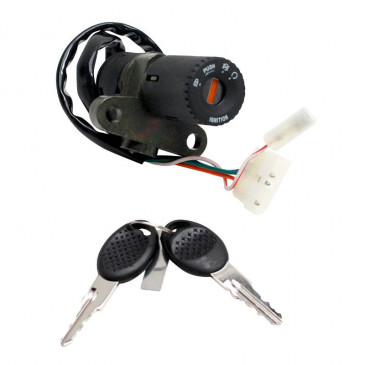 IGNITION SWITCH FOR 50cc MOTORBIKE PEUGEOT 50 XR6 2000>/GILERA 50 SMT 2007>, RCR 2007> (ALONE) -SELECTION P2R-