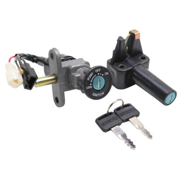 CONTACTEUR A CLE SCOOT ADAPTABLE MBK 50 BOOSTER 1990>2002/YAMAHA 50 BWS 1990>2002 (5 FILS) (AVEC SERRURE DE SELLE) -QUALITE ECO- 3700948050507