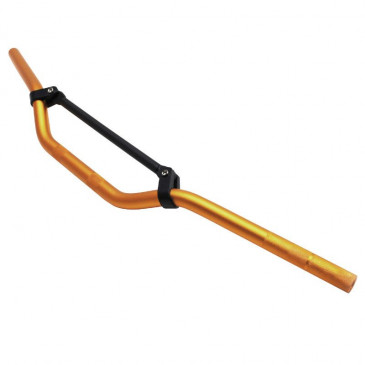 GUIDON 50 A BOITE REPLAY CROSS ALU DIAM 22,2mm L810mm H105mm AVEC BARRE DE RENFORT OR 3700948036457