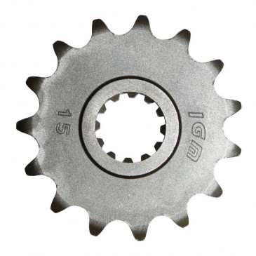 GEARBOX OUTPUT SPROCKET FOR 50cc MOTORBIKE MINARELLI 50 AM6 420/MBK 50 X-POWER/YAMAHA 50 TZR/PEUGEOT 50 XPS/RIEJU 50 SMX 420 15 TEETH -IGM-