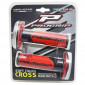GRIP- PROGRIP OFF ROAD 801 DUAL DENSITY BASE BLACK/RED 115mm (PAIR) (CROSS/MX) 0801766033994