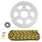 KIT CHAINE ADAPTABLE RIEJU 50 RS2 FR 2009>2010, RS2 PRO 2006>2010, RS2 MATRIX 2004>2010, RS2 NKD 2005 420 11x47 (DIAM COURONNE 55/90.5/8.5) (DEMULTIPLICATION ORIGINE) -AFAM- 5400598050596