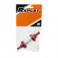 FUEL FILTER REPLAY CYLINDRICAL ALUMINIUM - TRANSPARENT/RED Ø6mm (SOLD BY UNIT)