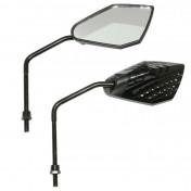 RETROVISEUR SCOOT REPLAY ARROW NOIR TIGE NOIR DIAM 8mm (PAIRE) ** 3700948081686