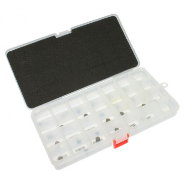 SHIM FOR VALVE CLEARANCE FOR YAMAHA/HONDA (27 ITEMS IN A BOX) (Ø 7,48mm - THICK 1,20 mm to 2,45 mm) -SELECTION P2R- 3700948152614
