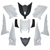 CARROSSERIE/CARENAGE MAXISCOOTER ADAPTABLE YAMAHA 530 TMAX 2012>2014 BLANC BRILLANT (KIT 11 PIECES) -P2R- 3700948075944