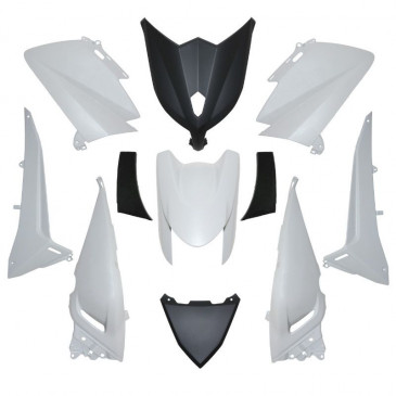 CARROSSERIE/CARENAGE MAXISCOOTER ADAPTABLE YAMAHA 530 TMAX 2012>2014 BLANC BRILLANT (KIT 11 PIECES) -P2R- 3700948075944
