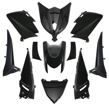 CARROSSERIE/CARENAGE MAXISCOOTER ADAPTABLE YAMAHA 530 TMAX 2012>2014 NOIR BRILLANT (KIT 11 PIECES) -P2R- 3700948075951