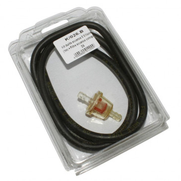 DURITE ESSENCE KIT 5x8 NOIR + FILTRE A ESSENCE CONIQUE D6 (1M) (FABRICATION FRANCAISE) 3701213407934