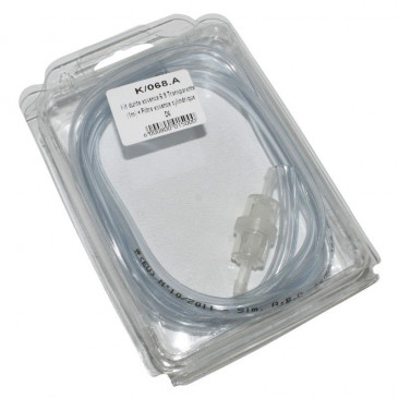 FUEL HOSE KIT 6x9 TRANSPARENT + CYLINDRIC FUEL FILTER Ø 6 (1M) (MADE IN FRANCE) 3701213407996