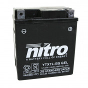 BATTERIE 12V 6 Ah NTX7L NITRO SLA SANS ENTRETIEN PRETE A L'EMPLOI (Lg114xL71xH131mm) (EQUIVALENT YTX7L-BS / AGM / GEL)