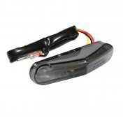 FEU ARRIERE 50 A BOITE/MOTO TRIANGLE LUXE FUME A LEDS AVEC STOP + ECLAIRAGE (LONG 82mm - LARGE 40mm - HAUT 20mm) (HOMOLOGUE CE) -REPLAY- 3700948082836