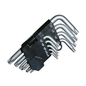 CLE TORX A TROU (JEU DE 9 T10 à T50) -P2R- 3700948079386