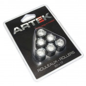 GALET/ROULEAU MAXISCOOTER ARTEK K1 20x17 7,5g (x6) POUR PEUGEOT 125 SATELIS/ SUZUKI 125 BURGMAN/ APRILIA 125 LEONARDO/KYMCO 125 PEOPLE 3700948078426