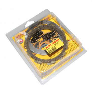 CLUTCH DISC FOR 50cc MOTORBIKE MALOSSI FOR MINARELLI 50 AM6 / MBK 50 X-POWER, X-LIMIT / YAMAHA 50 TZR, DTR / PEUGEOT 50 XPS, XR6 / RIEJU 50 RS1, SMX / BETA 50 RR (COMPLETE KIT) (5216541) 3700948136973