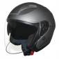 HELMET-OPEN FACE MT BOULEVARD SV DOUBLE VISORS - SOLID GREY TITANIUM MATT XS