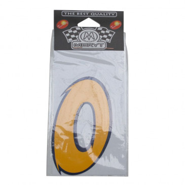 STICKER MERYT - MEDIUM NUMBER 0 YELLOW (H13cm) 3700948131145