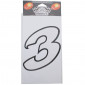 AUTOCOLLANT/STICKER MERYT LARGE NUMERO 3 BLANC (H16cm)