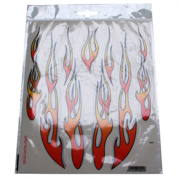 AUTOCOLLANT/STICKER CASQUE FLAMME (20x24)