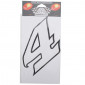 STICKER MERYT -LARGE NUMBER 4 WHITE (H15cm) 3700948131336