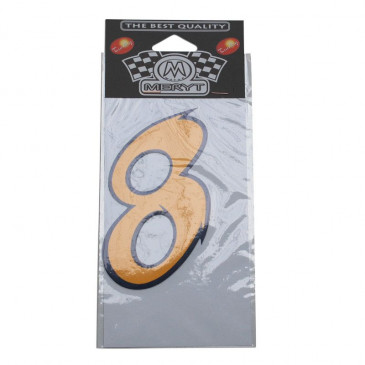 STICKER MERYT - MEDIUM NUMBER 8 YELLOW (H11cm) 3700948131541