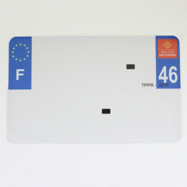 PLASTIC STRIP FOR BLANK PVC LICENSE PLATE (MOTORBIKE FORMAT 210X130)-DEPT 46/EUROPE (SOLD PER UNIT)