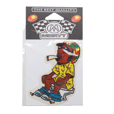 AUTOCOLLANT/STICKER MERYT DESSIN BOB AU TOILETTE (6,5x11,5cm) 3700948131633