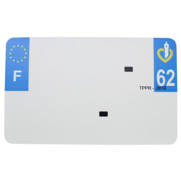 BANDE PLAQUE MOTO 210x130 POUR PVC VIERGE DEP. 62/EURO (VENDU A L'UNITE) 3700948119525