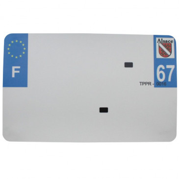 BANDE PLAQUE MOTO 210x130 POUR PVC VIERGE DEP. 67/EURO (VENDU A L'UNITE) 3700948119570