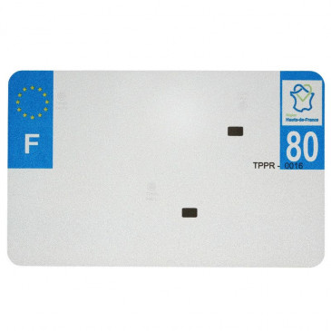 BANDE PLAQUE MOTO 210x130 POUR PVC VIERGE DEP. 80/EURO (VENDU A L'UNITE) 3700948119709
