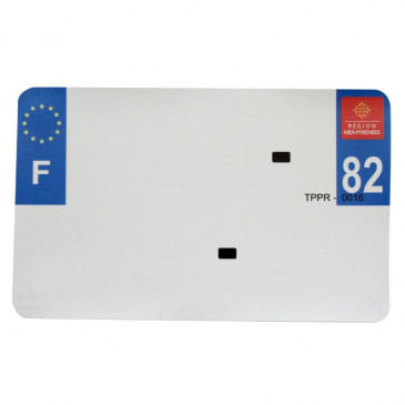 BANDE PLAQUE MOTO 210x130 POUR PVC VIERGE DEP. 82/EURO (VENDU A L'UNITE) 3700948119723