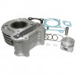 CYLINDER FOR SCOOT PEUGEOT 50 KISBEE 4-STROKE/DJANGO 4-STROKE (BOREØ39mm - PISTON PIN Ø 10mm) - CAST IRON P2R ECO- 3700948079492