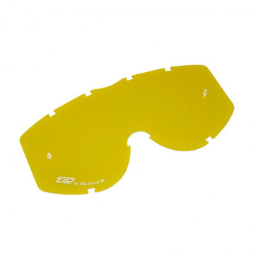 ECRAN MASQUE/LUNETTES CROSS PROGRIP POUR MODELE 3200-3201-3204-3301-3450 JAUNE SIMPLE - ANTI-BUEE/ANTI-RAYURES/ANTI-U.V.