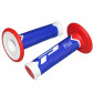 GRIP- PROGRIP OFF ROAD 788 TRIPLE DENSITY SPECIAL EDITION WHITE/BLUE/RED 115mm (PAIR) (CROSS/MX) 0801766069016