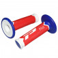 GRIP- PROGRIP OFF ROAD 788 TRIPLE DENSITY SPECIAL EDITION WHITE/RED/BLUE 115mm (PAIR) (CROSS/MX) 0801766069351