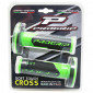REVETEMENT POIGNEE PROGRIP MOTO OFF ROAD 801 DOUBLE DENSITE FLUO DESIGN VERT FLUO/NOIR CLOSED END 115mm (CROSS/MX) (PAIRE) 0801766065544