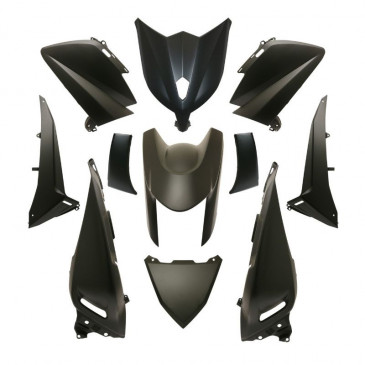 CARROSSERIE/CARENAGE MAXISCOOTER ADAPTABLE YAMAHA 530 TMAX 2012>2014 NOIR MAT (KIT 11 PIECES) -P2R- 3700948080979