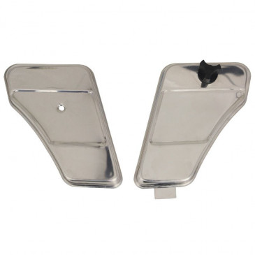 TOOL BOX DOOR FOR MOPED PEUGEOT 103 MVL CHROME (PAIR) - SELECTION P2R